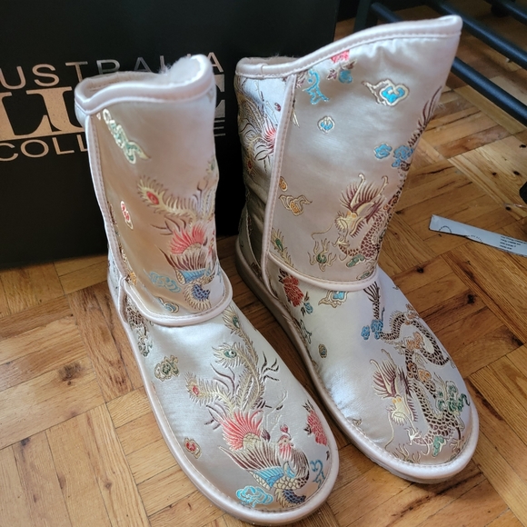 Australia Luxe Collective Shoes - Australia Luxe Collective brocade gold boots